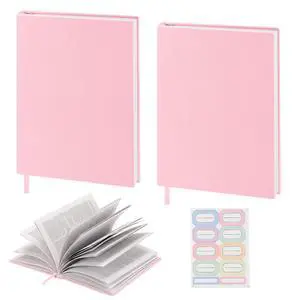 Book Cover, 2 Pcs, Reusable and Stretchable Up to 8.5 x 9.5 in, Pink Book Cover, 2 Pcs, Reusable and Stretchable Up to 8.5 x 9.5 in, Pink