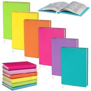 6 Pack Stretchable Book Covers 6-9 Inch Colored Fabric Reusable Book Protector Sleeve for Hardcovers Textbook Protection Supplies(Neon Color) 6 Pack Stretchable Book Covers 6-9 Inch Colored Fabric Reusable Book Protector Sleeve for Hardcovers Textbook Protection Supplies(Neon Color)