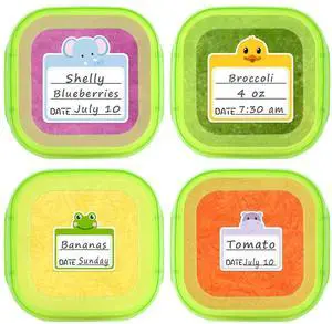 Food Containers Stickers Daycare Labels Removable Waterproof Labels for Kitchen Kids Bottle 108Pcs Food Containers Stickers Daycare Labels Removable Waterproof Labels for Kitchen Kids Bottle 108Pcs