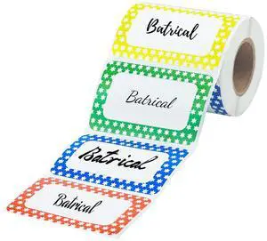 3.5"x2.25" Colorful Name Tags 400pc 5 Colors Name Tag Stickers for Office, School, Classroom, Kitchen, Refrigerator 3.5"x2.25" Colorful Name Tags 400pc 5 Colors Name Tag Stickers for Office, School, Classroom, Kitchen, Refrigerator