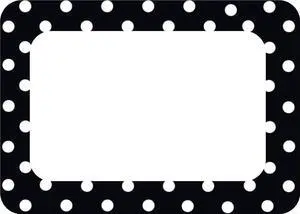 Black Polka Dots Name Tags (TCR5538) Black Polka Dots Name Tags (TCR5538)