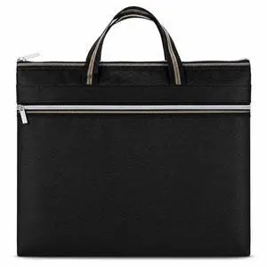 Large Zipper Pouch with Handle, 14.2x11.8 Inch Black Zippered Document Bag for Office Travel and Storage, Waterproof File Organizer for Papers, Portable A4 Size Folder Large Zipper Pouch with Handle, 14.2x11.8 Inch Black Zippered Document Bag for Office Travel and Storage, Waterproof File Organizer for Papers, Portable A4 Size Folder