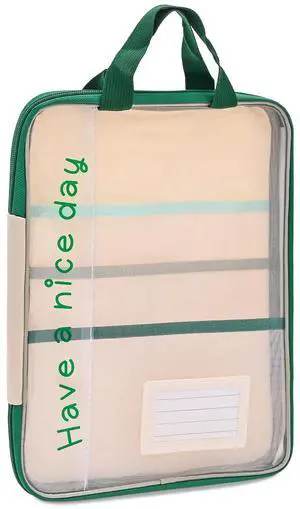 A4 Mesh Zipper Pouch Bags, Multi-Layer File Folder (Deep Green) A4 Mesh Zipper Pouch Bags, Multi-Layer File Folder (Deep Green)