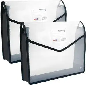 Plastic File Folders Legal Size Expandable Document Folder with Snap Button Closure, A4 Expanding File Wallet Envelopes Pouch with Label Pocket, 2 Packs, Black Plastic File Folders Legal Size Expandable Document Folder with Snap Button Closure, A4 Expanding File Wallet Envelopes Pouch with Label Pocket, 2 Packs, Black