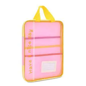 A4 Mesh Zipper Pouch Bags, Multi-Layer File Folder (Bright Yellow) A4 Mesh Zipper Pouch Bags, Multi-Layer File Folder (Bright Yellow)