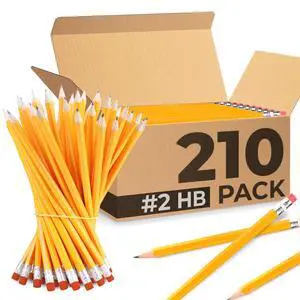 210 Pack Pencils Bulk, Pre Sharpened Pencils #2, Yellow Pencil 210 Pack Pencils Bulk, Pre Sharpened Pencils #2, Yellow Pencil