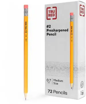 Staples Wooden Pencils, #2 Lead, Pre-Sharpened, Yellow, 72 Pack Staples Wooden Pencils, #2 Lead, Pre-Sharpened, Yellow, 72 Pack