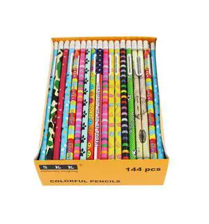Assorted Colorful Wooden Pencils, 144 Count Assorted Colorful Wooden Pencils, 144 Count