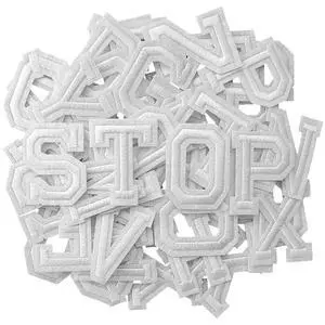 52Pcs Iron on Letter Patches, Letters A-Z Embroidered Applique Patches for Clothes, Skirts, Hats, Socks, Jeans DIY Accessories - White 52Pcs Iron on Letter Patches, Letters A-Z Embroidered Applique Patches for Clothes, Skirts, Hats, Socks, Jeans DIY Accessories - White