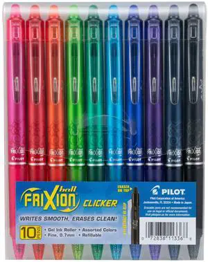 FriXion Clicker Erasable, Assorted Color Inks, 10-Pack Pouch FriXion Clicker Erasable, Assorted Color Inks, 10-Pack Pouch