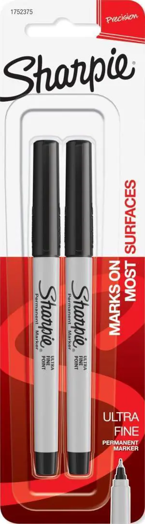 Permanent Markers, Ultra Fine Point, Black, 2 Count - Home, School, Office Supplies Permanent Markers, Ultra Fine Point, Black, 2 Count - Home, School, Office Supplies