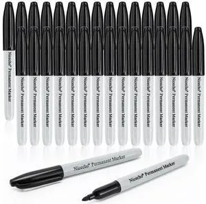 Permanent Markers, Black Permanent Marker Pens, 30 Count Fine Point Basic Marker Set Permanent Markers, Black Permanent Marker Pens, 30 Count Fine Point Basic Marker Set
