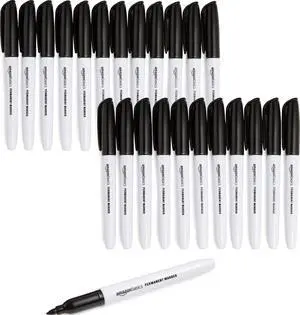 Fine Tip Permanent Markers for Writing, Drawing, Quick Drying, Office, School, and Home Use, Black, 24 Pack Fine Tip Permanent Markers for Writing, Drawing, Quick Drying, Office, School, and Home Use, Black, 24 Pack