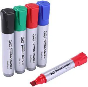 Jumbo Permanent Markers, 4 Pack, Assorted Color, Chisel Tip | Wide Tip, Large, Thick Permanent Markers for Canvas, Posters Board, Fabric, Window, Glass, Wood, Waterproof, Quick Dry Jumbo Permanent Markers, 4 Pack, Assorted Color, Chisel Tip | Wide Tip, Large, Thick Permanent Markers for Canvas, Posters Board, Fabric, Window, Glass, Wood, Waterproof, Quick Dry