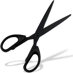 Black All-Purpose Office Scissors Sharp Stainless Steel Blade Shears with Straight ABS Handle for Home, School & Craft Use Black All-Purpose Office Scissors Sharp Stainless Steel Blade Shears with Straight ABS Handle for Home, School & Craft Use