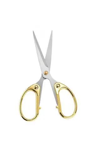 5" Stainless Steel Scissors Sharp Blades - Ambidextrous Comfort Grip Multipurpose for Office, Home, School, Crafts, Fabric - Ideal Gift (Gold) 5" Stainless Steel Scissors Sharp Blades - Ambidextrous Comfort Grip Multipurpose for Office, Home, School, Crafts, Fabric - Ideal Gift (Gold)