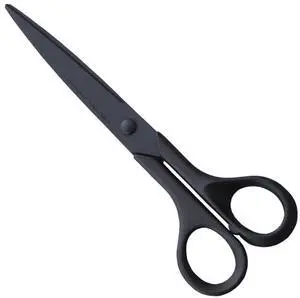 Black Scissors All Purpose Sharp Japanese Stainless Steel Blade, Non-Sticking Fluorine Coating Blade for Adhesive Tape, Made in JAPAN Black Scissors All Purpose Sharp Japanese Stainless Steel Blade, Non-Sticking Fluorine Coating Blade for Adhesive Tape, Made in JAPAN