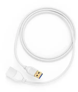 USB Extension Cord White Type A Male to Female USB Extender Cable 6FT USB A Extension Cable High Speed for Printer,Mouse,Keyboard,Hub,Headset,Webcam,Camera,Hard Drive,Flash Drive, Gamepad USB Extension Cord White Type A Male to Female USB Extender Cable 6FT USB A Extension Cable High Speed for Printer,Mouse,Keyboard,Hub,Headset,Webcam,Camera,Hard Drive,Flash Drive, Gamepad