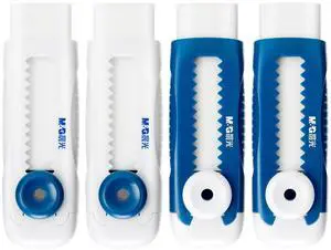 4 Pack Erasers Sliding Retractable Eraser, Soft White Color Cute Erasers Push Pull Eraser with Plastic Sleeve for Students Kids, School Office Home Supplies 4 Pack Erasers Sliding Retractable Eraser, Soft White Color Cute Erasers Push Pull Eraser with Plastic Sleeve for Students Kids, School Office Home Supplies