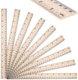 40 Pack Wooden Rulers, 12 Inch/30 cm, Double-Sided for Classroom | Clear Inch and Metric Scales, Double-Beveled Edges, for School, Office, Home and Crafts 40 Pack Wooden Rulers, 12 Inch/30 cm, Double-Sided for Classroom | Clear Inch and Metric Scales, Double-Beveled Edges, for School, Office, Home and Crafts