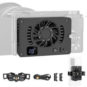FS-06 Semiconductor Camera and Phone Cooling Fan, Full Metal Housing, Intelligent Temperature Control, for Live Streaming and HD Video Recording FS-06 Semiconductor Camera and Phone Cooling Fan, Full Metal Housing, Intelligent Temperature Control, for Live Streaming and HD Video Recording