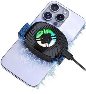 Phone Cooler for Gaming, Mobile Cell Phone Cooling Fan Radiator for iPhone Android Smartphone Live Streaming Phone Cooler for Gaming, Mobile Cell Phone Cooling Fan Radiator for iPhone Android Smartphone Live Streaming