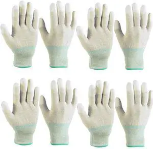 4 Pairs Esd Gloves, Anti Static Gloves with High Resistance Carbon Fiber | PC Gloves, Antistatic Gloves for PC Building, Electronic Products, Construction (Medium) 4 Pairs Esd Gloves, Anti Static Gloves with High Resistance Carbon Fiber | PC Gloves, Antistatic Gloves for PC Building, Electronic Products, Construction (Medium)