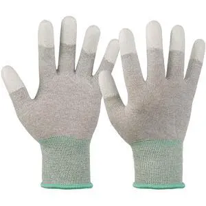 ESD Anti static gloves for PC building,carbon fiber PU coated finger anti-static gloves, to protect the safety of computer installation and repair(Medium 2 Pairs) ESD Anti static gloves for PC building,carbon fiber PU coated finger anti-static gloves, to protect the safety of computer installation and repair(Medium 2 Pairs)