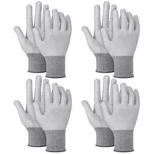 4 Pairs Vinyl Wrap Anti-static Gloves Carbon Fiber Working Gloves 4 Pairs Vinyl Wrap Anti-static Gloves Carbon Fiber Working Gloves