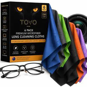 Microfiber Cleaning Cloth 6 Pack, 230 GSM Ultra Soft Lens Cloth for Glasses, Camera & Screens, Streak-Free, Lint-Free, Scratch-Safe (6x7 Inch) Microfiber Cleaning Cloth 6 Pack, 230 GSM Ultra Soft Lens Cloth for Glasses, Camera & Screens, Streak-Free, Lint-Free, Scratch-Safe (6x7 Inch)