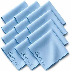 Eyeglass Cleaning Cloth - 12 Pack of Microfiber Cleaning Cloth for Glasses, Lenses, Phones and Screens - Large, Lint-Free, Reusable and Scratch-Free - 6 x 7 Inches - Blue Eyeglass Cleaning Cloth - 12 Pack of Microfiber Cleaning Cloth for Glasses, Lenses, Phones and Screens - Large, Lint-Free, Reusable and Scratch-Free - 6 x 7 Inches - Blue