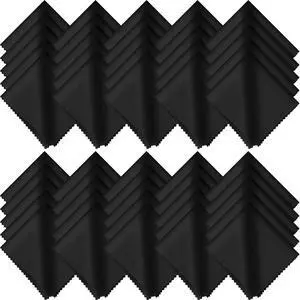 50 Pcs Microfiber Cleaning Cloth for Glasses 6x7 Inch Lens Eyeglasses Cleaning Cloth Sunglasses Electronics Glasses Optical Cleaner Wipes Bulk for Camera Lens Eyeglass Screen(Black) 50 Pcs Microfiber Cleaning Cloth for Glasses 6x7 Inch Lens Eyeglasses Cleaning Cloth Sunglasses Electronics Glasses Optical Cleaner Wipes Bulk for Camera Lens Eyeglass Screen(Black)