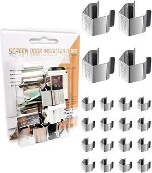 Screen Retainer Clips for Window & Door Screens, 20 Pack | Designed for securely installing and replacing window and door screens on patios, garages and more. Screen Retainer Clips for Window & Door Screens, 20 Pack | Designed for securely installing and replacing window and door screens on patios, garages and more.