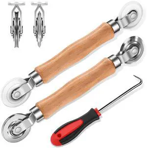 3-Piece Screen Repair Kit: Screen Roller Tool, Spline Tool for Window Mesh | Includes nylon/steel screen roller for delicate/heavy-duty mesh. 3-Piece Screen Repair Kit: Screen Roller Tool, Spline Tool for Window Mesh | Includes nylon/steel screen roller for delicate/heavy-duty mesh.