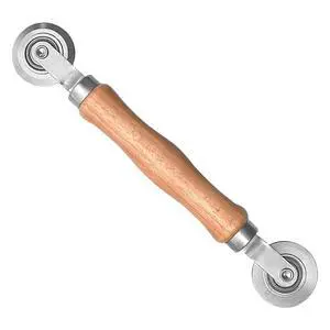 Screen Roller Tool - Rolling Tool for Installing Door & Window Screens & Repair - Spline Roller with Wood Handle & Steel Bearing Wheel - Professional Rolling Tool - Double Ended Hand Spline Roller Screen Roller Tool - Rolling Tool for Installing Door & Window Screens & Repair - Spline Roller with Wood Handle & Steel Bearing Wheel - Professional Rolling Tool - Double Ended Hand Spline Roller
