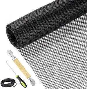 Screen Repair Kit Easy DIY Project 36" x 90" Fiberglass Screen Mesh with Rolling Tool and Screen Retainer Spline Screen Replacement kit for Windows Sliding Doors and Patio Screens (36" x 90", Black) Screen Repair Kit Easy DIY Project 36" x 90" Fiberglass Screen Mesh with Rolling Tool and Screen Retainer Spline Screen Replacement kit for Windows Sliding Doors and Patio Screens (36" x 90", Black)
