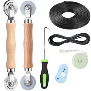 Screen Tool for Window Screen Replacement - Two Spline Roller (Steel and Nylon Bearing Roller), Spline Removal Hook, Two Sizes Screen Spline, Utility Knife, Tape Measure, Tooltriz Screen Tool for Window Screen Replacement - Two Spline Roller (Steel and Nylon Bearing Roller), Spline Removal Hook, Two Sizes Screen Spline, Utility Knife, Tape Measure, Tooltriz