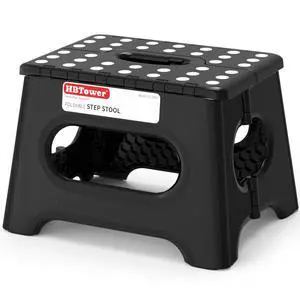 Folding Step Stool 9 Inch, 600 LBS Capacity with Safety Lock, Black | Compact Step Stool Foldable for Kids & Adults, Portable Carry Handle, Collapsible Foot Stool, Kitchen, Bathroom & Outdoor Folding Step Stool 9 Inch, 600 LBS Capacity with Safety Lock, Black | Compact Step Stool Foldable for Kids & Adults, Portable Carry Handle, Collapsible Foot Stool, Kitchen, Bathroom & Outdoor