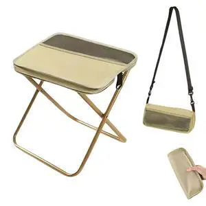 Collapsible Stool Folding Stool for Adults, Foldable Backpack Stool Portable Chair Heavy Duty Compact Travel Camping Stool with Storage Pocket, Portable Folding Seat for Fishing Hiking (Khaki, S) Collapsible Stool Folding Stool for Adults, Foldable Backpack Stool Portable Chair Heavy Duty Compact Travel Camping Stool with Storage Pocket, Portable Folding Seat for Fishing Hiking (Khaki, S)
