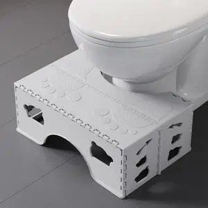 Foldable Toilet Stool Squat Adult, 7" Collapsible Poop Stool Portable for Travel, Anti-Slip Squatting Potty for Adults, Lightweight Bathroom Stools Easy to Storage, Gray Foldable Toilet Stool Squat Adult, 7" Collapsible Poop Stool Portable for Travel, Anti-Slip Squatting Potty for Adults, Lightweight Bathroom Stools Easy to Storage, Gray