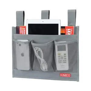 Hanging Bedside Caddy, Bedside Storage Organizer for Magazine, Phone, Remote control (Classic 4 Pockets-Grey) Hanging Bedside Caddy, Bedside Storage Organizer for Magazine, Phone, Remote control (Classic 4 Pockets-Grey)