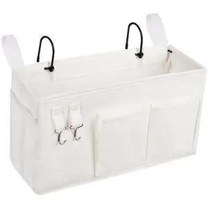 B Bedside Storage Bag Hanging Organizer for Bunk Dorm Bed Rail | Bed Caddy with Hooks, Top Bunks and Dorm Essentials for Water, Tissues, Tablets, Books, Phones, Remotes and Other Necessories B Bedside Storage Bag Hanging Organizer for Bunk Dorm Bed Rail | Bed Caddy with Hooks, Top Bunks and Dorm Essentials for Water, Tissues, Tablets, Books, Phones, Remotes and Other Necessories