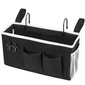Bedside Storage Bag Hanging Organizer for Bunk Dorm Bed Rail | Bed Caddy with Hooks, Top Bunks and Dorm Essentials for Water, Tissues, Tablets, Books, Phones, Remotes and Other Necessories Bedside Storage Bag Hanging Organizer for Bunk Dorm Bed Rail | Bed Caddy with Hooks, Top Bunks and Dorm Essentials for Water, Tissues, Tablets, Books, Phones, Remotes and Other Necessories