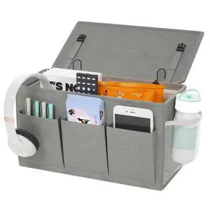 Bedside Caddy Storage Organizer for Bed Rails, Bed Caddy with 6 Pockets | Bedside Organizer with Fixed Straps and Hooks, Mattress Supported Versatile for Home, Dorm, Bunk, Hospital and Crib Bed Bedside Caddy Storage Organizer for Bed Rails, Bed Caddy with 6 Pockets | Bedside Organizer with Fixed Straps and Hooks, Mattress Supported Versatile for Home, Dorm, Bunk, Hospital and Crib Bed