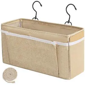 Bedside Caddy, bedside organizer, Hanging Organizers (Beige) | Storage Bags with Self-adhesive on The Back to Hang Over Beds for Headboards, Bunk Bed, Car Seat Back Organizers Bedside Caddy, bedside organizer, Hanging Organizers (Beige) | Storage Bags with Self-adhesive on The Back to Hang Over Beds for Headboards, Bunk Bed, Car Seat Back Organizers