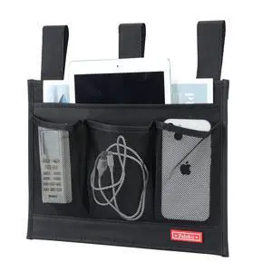 Hanging Bedside Caddy,Bedside Organizer Caddy for Bed Rails(4 Pockets-Black) Hanging Bedside Caddy,Bedside Organizer Caddy for Bed Rails(4 Pockets-Black)