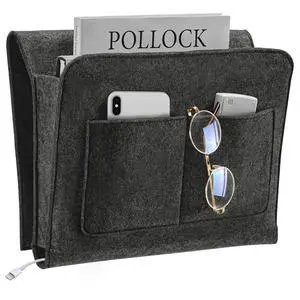 Bedside Caddy, Bedside Organizer for Dorm Room, Bunk Bed, Grey | Soft Felt Fabric Bed Caddy, Bedside Pocket, Remote Control Holder for Bedroom, Dorm, Bunk Bed & Sofa, Books, Phones & Glasses Bedside Caddy, Bedside Organizer for Dorm Room, Bunk Bed, Grey | Soft Felt Fabric Bed Caddy, Bedside Pocket, Remote Control Holder for Bedroom, Dorm, Bunk Bed & Sofa, Books, Phones & Glasses
