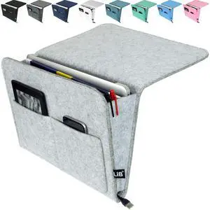 Bedside Caddy, Original Design | Large Size 9.5" x 13.5" | Laptop Holder | 100% Handmade | College Room, Kids Bunk Bed, Hospital Bed | Night Hanging Storage Organizer (Light Gray) Bedside Caddy, Original Design | Large Size 9.5" x 13.5" | Laptop Holder | 100% Handmade | College Room, Kids Bunk Bed, Hospital Bed | Night Hanging Storage Organizer (Light Gray)