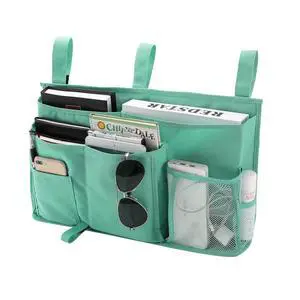 Bunk Bed Organizer, Bedside Caddy Hanging Bed Organizer Storage Bag 8 Pockets, for College Dorm Rooms Bed, Hospital Bed, Baby Bed Rails, 600D Oxford Cloth (Light Green) Bunk Bed Organizer, Bedside Caddy Hanging Bed Organizer Storage Bag 8 Pockets, for College Dorm Rooms Bed, Hospital Bed, Baby Bed Rails, 600D Oxford Cloth (Light Green)
