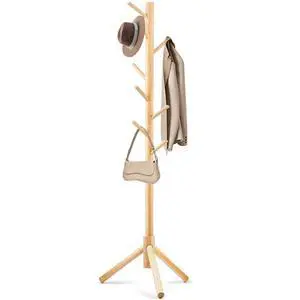Freestanding Coat Rack | Coat Rack with 8 Hooks and 3 Adjustable Size Tree for Bedroom, Hallway, Entrance, Office, for Hats, Coats, Scarves, Handbags Freestanding Coat Rack | Coat Rack with 8 Hooks and 3 Adjustable Size Tree for Bedroom, Hallway, Entrance, Office, for Hats, Coats, Scarves, Handbags